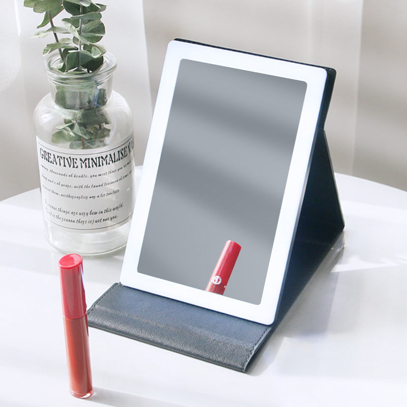 Luxe LED vanity mirror - portable folding design