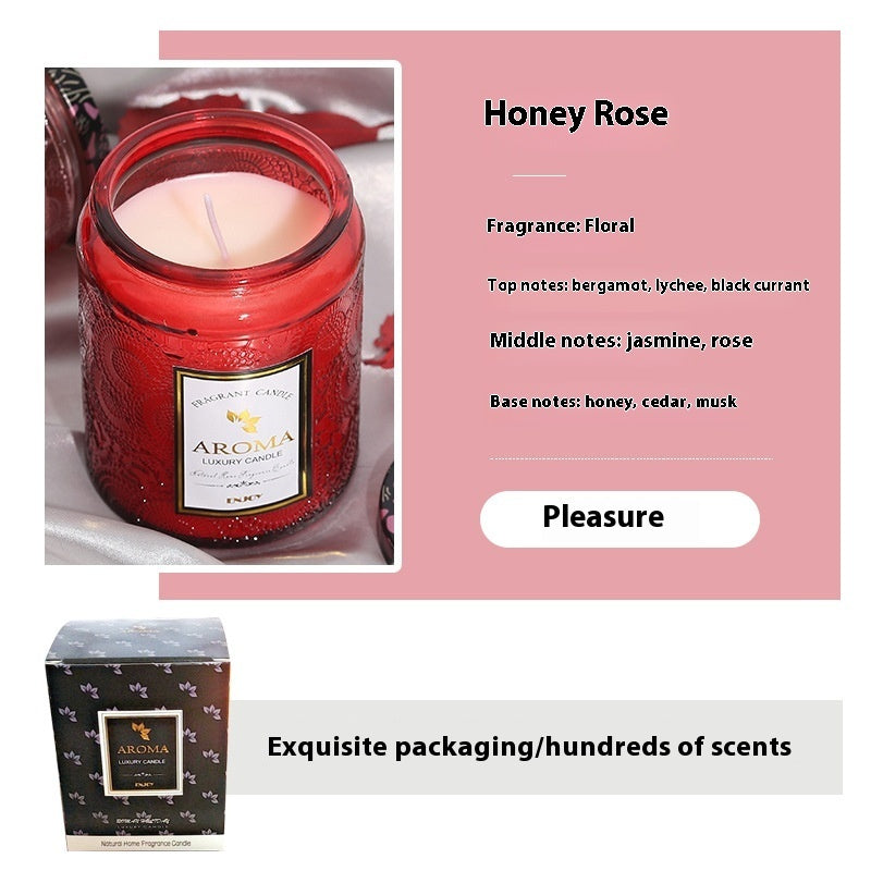 Large Aromatherapy Candle Creative Relief Glass