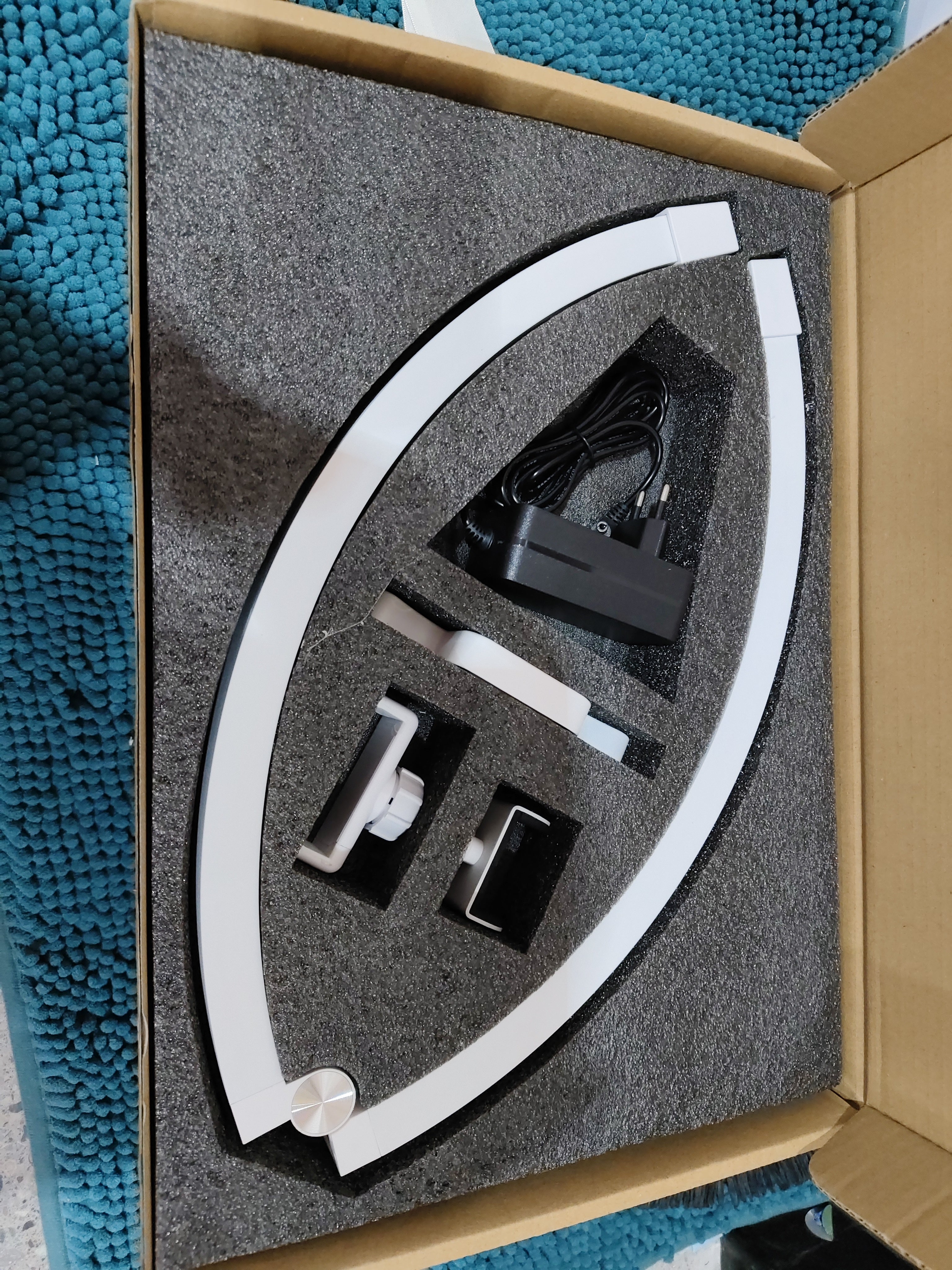 Nail Beauty Desktop Lamp Three-color Temperature Touch Control Half Moon U-shaped Fill Light