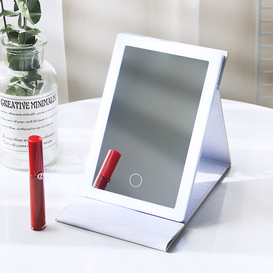 Luxe LED vanity mirror - portable folding design