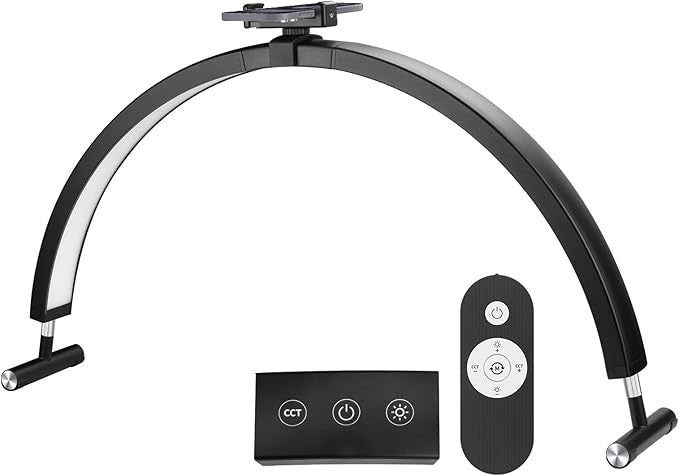 Nail Beauty Desktop Lamp Three-color Temperature Touch Control Half Moon U-shaped Fill Light