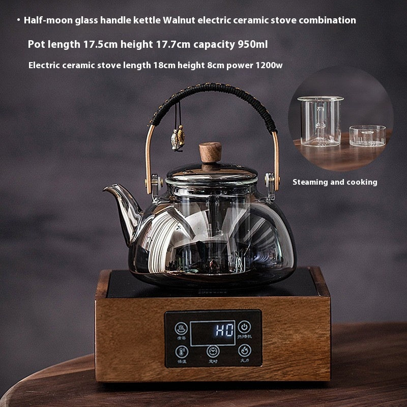 Glass Cooking Kettle Electric Ceramic Stove Household Tea Set Small Health Preservation Tea-boiling Stove Suit