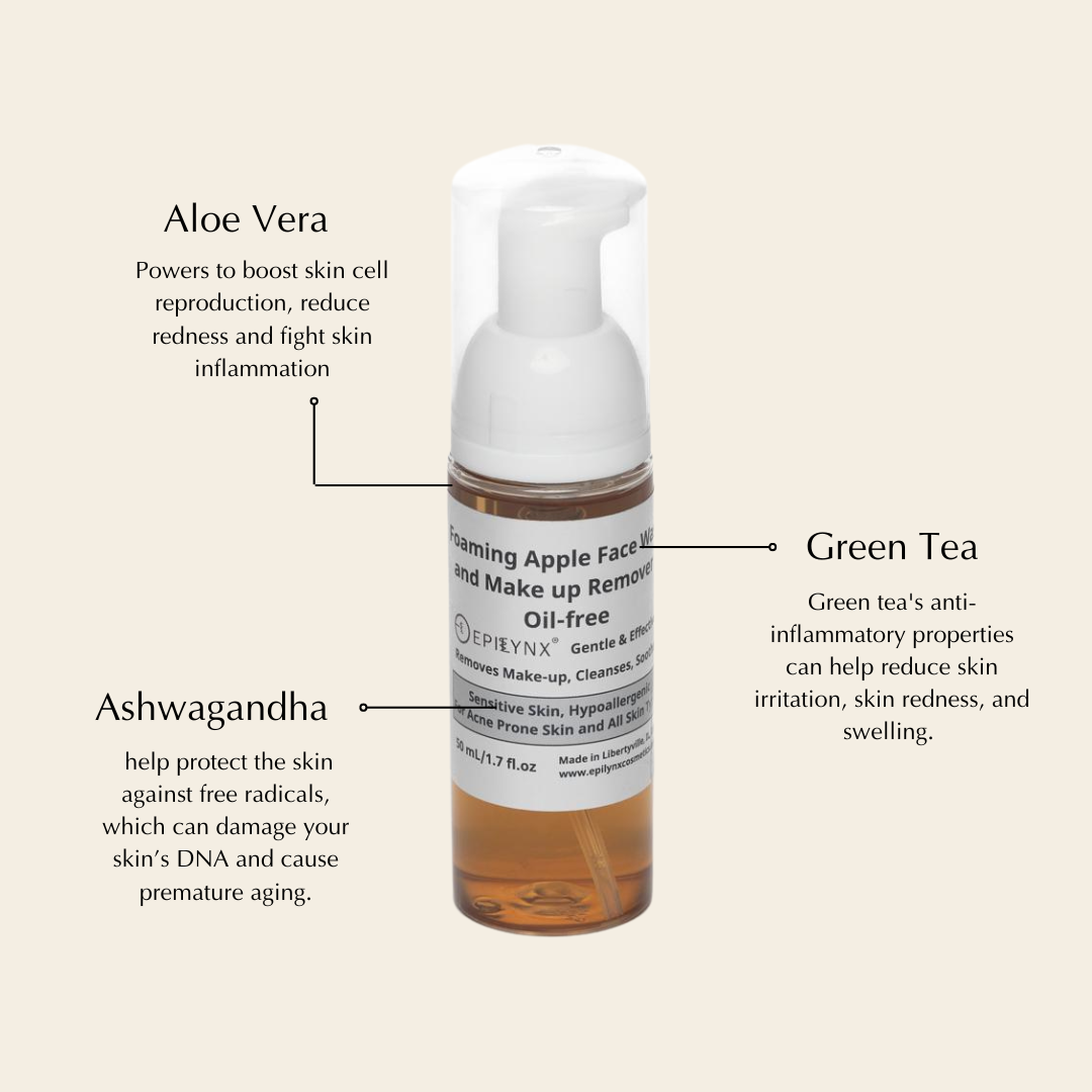Foaming, Oil-Free Face Wash for Sensitive Skin - Safe for Eyelash Extensions