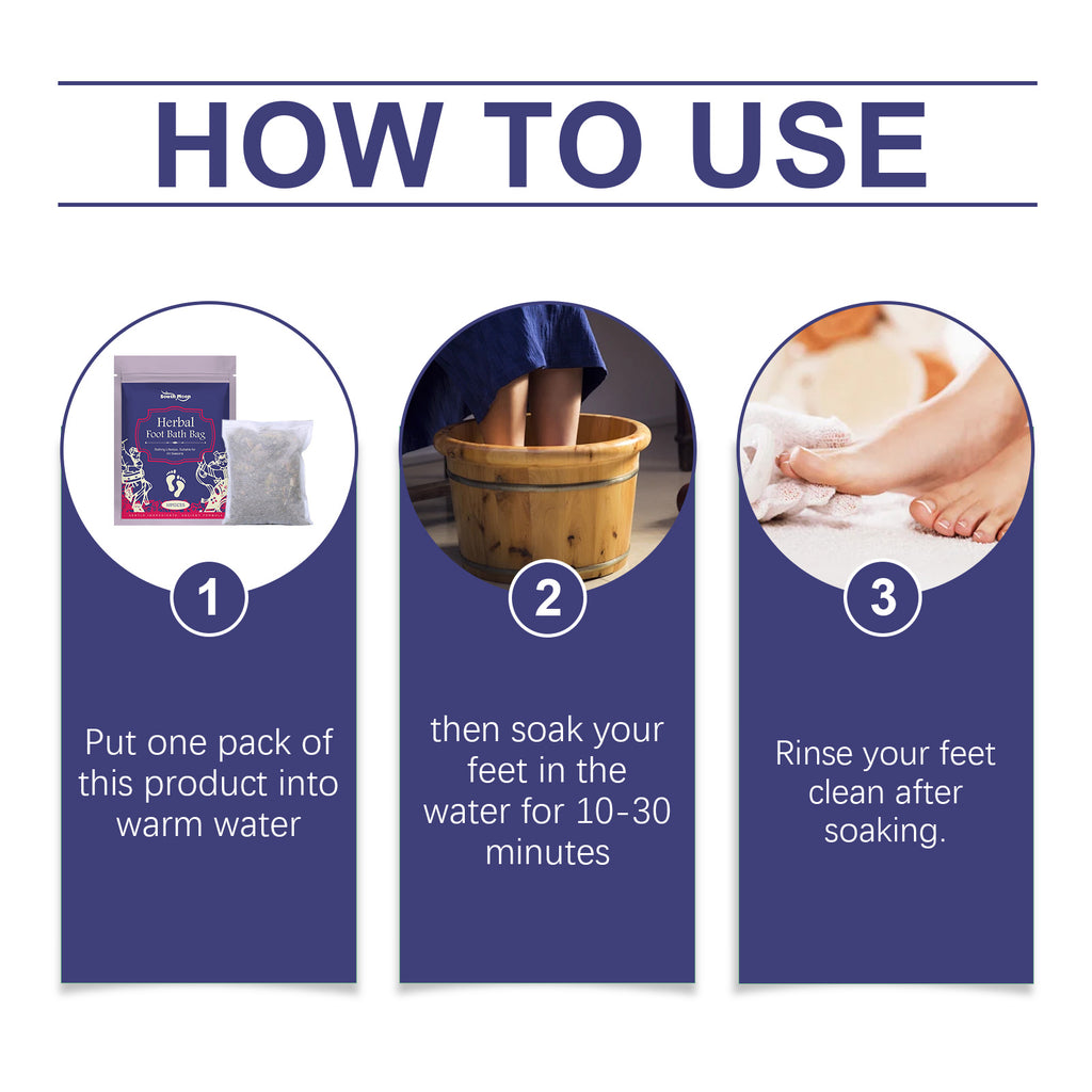 South Moon Herbal Foot Bath Bag Wormwood Extract Foot Soak Pack Gentle Care Foot Bath