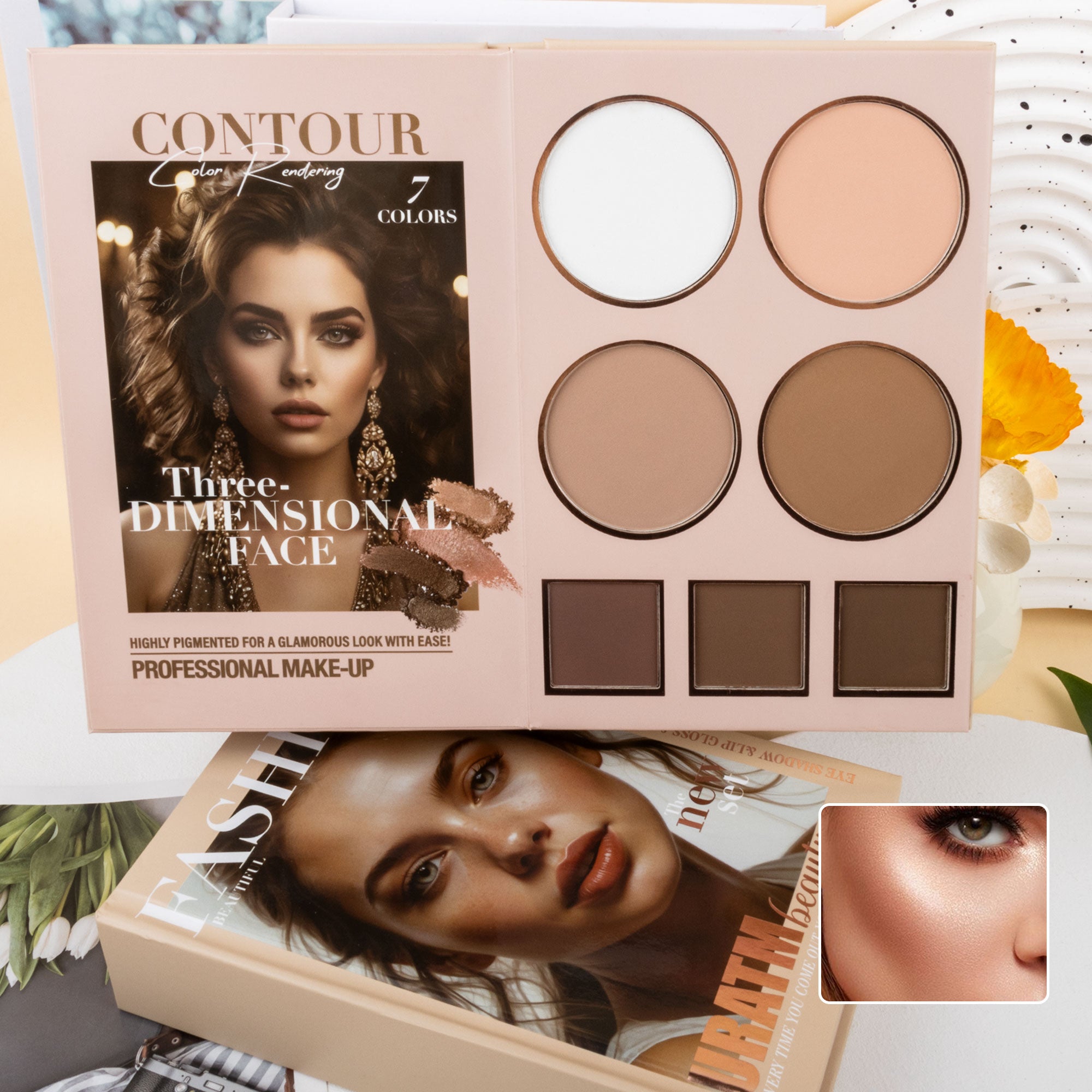 Professional Nude Makeup Palette Set, 67 Colors With Eyeshadow, Highlighter, Blush, Contour For Full Face Looks