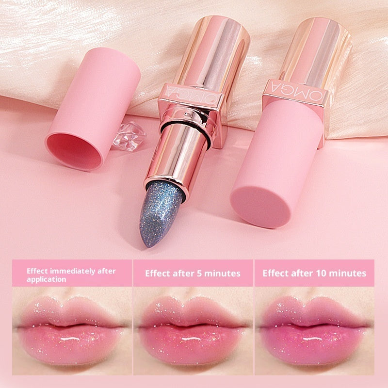 Bright Shiny Color-changing Lipstick Pearlescent Thin And Glittering