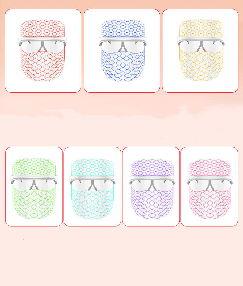 Rechargeable LED Seven-color Touch Color Light Mask Beauty Mask Photon Rejuvenation Spectrometer