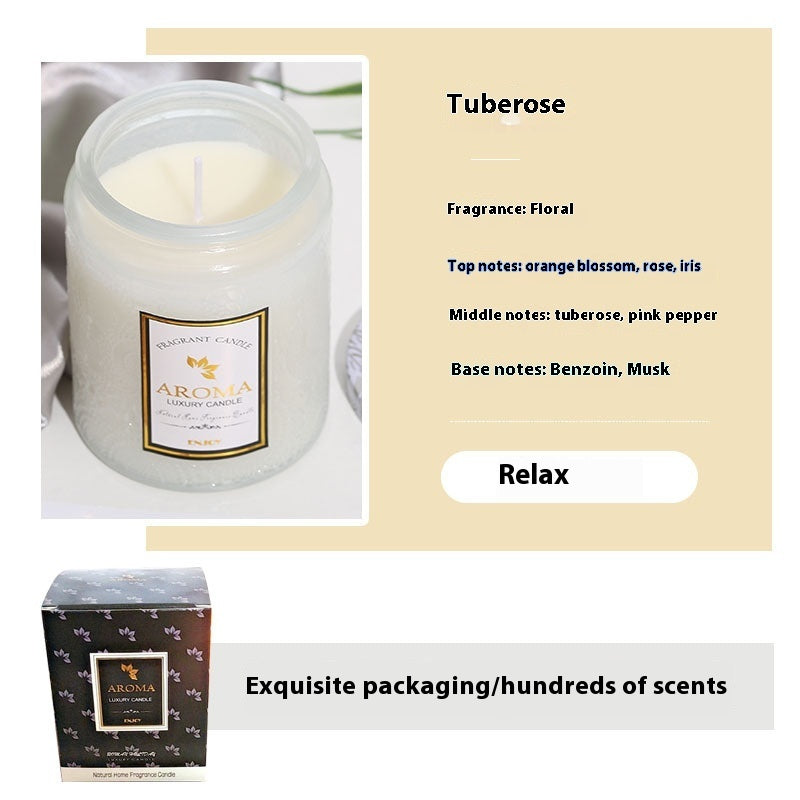 Large Aromatherapy Candle Creative Relief Glass