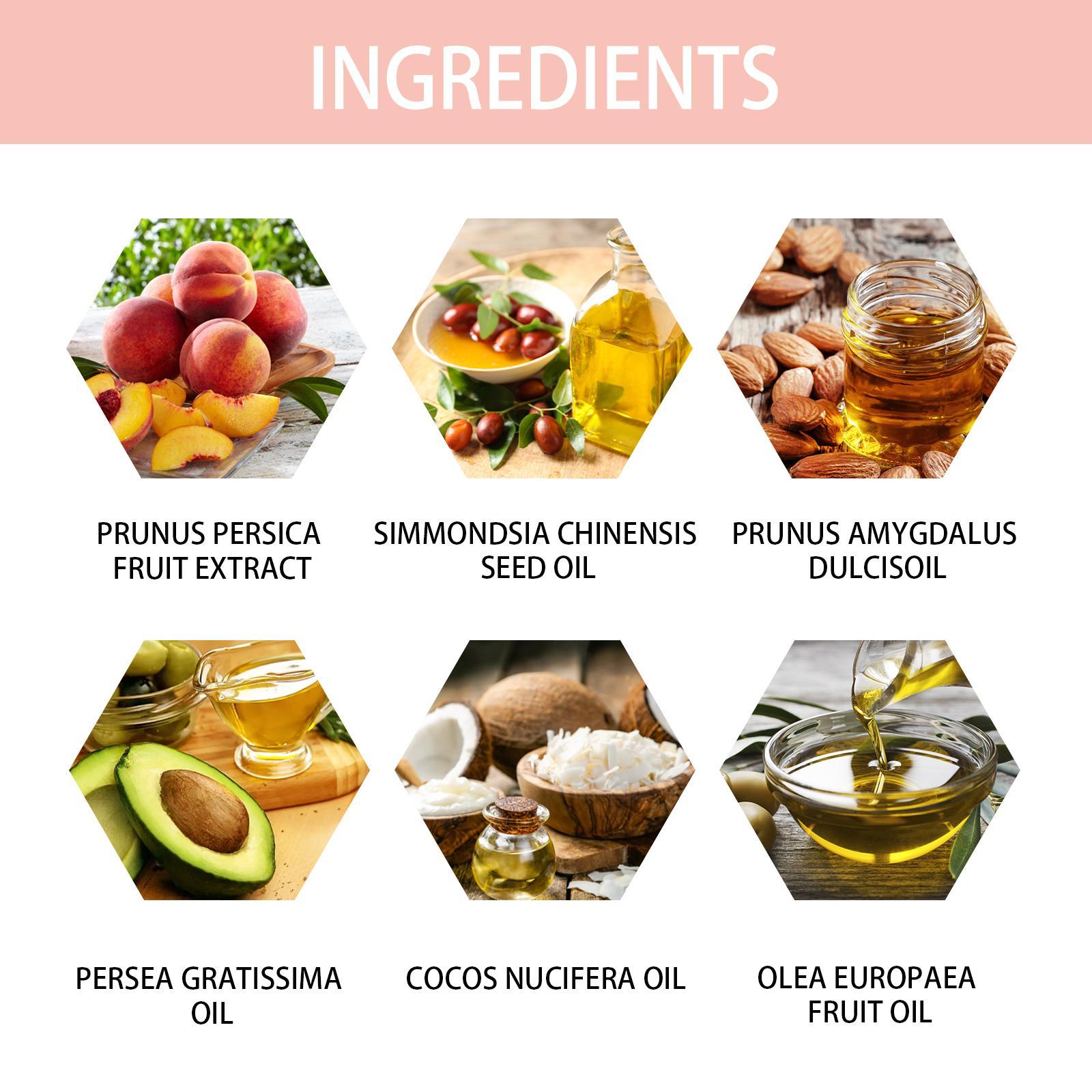 Peach Scented Body Oil Hydrating, Moisturizing, And Firming Massage Oil