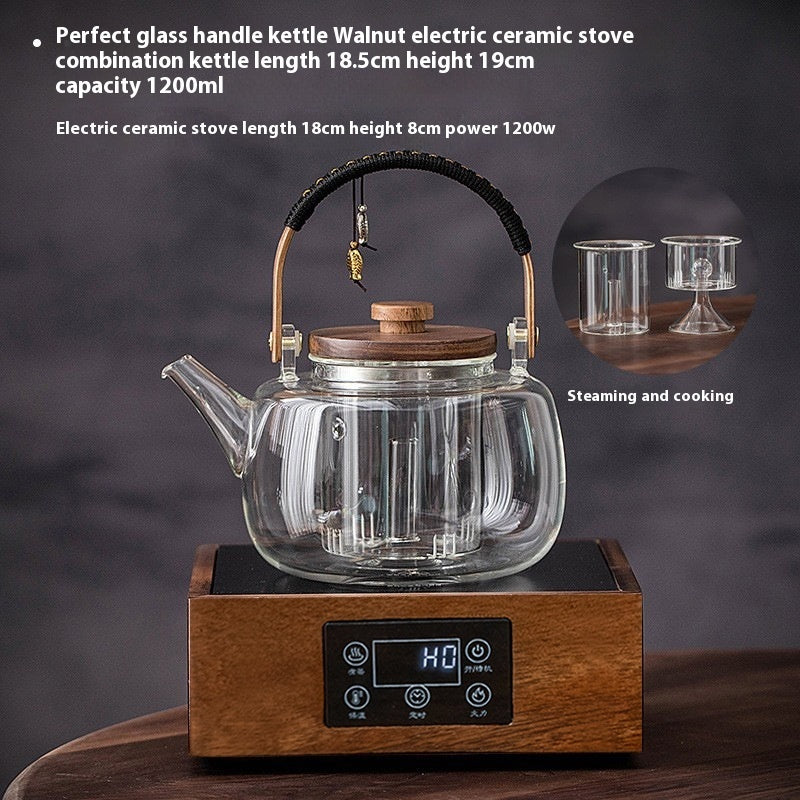 Glass Cooking Kettle Electric Ceramic Stove Household Tea Set Small Health Preservation Tea-boiling Stove Suit