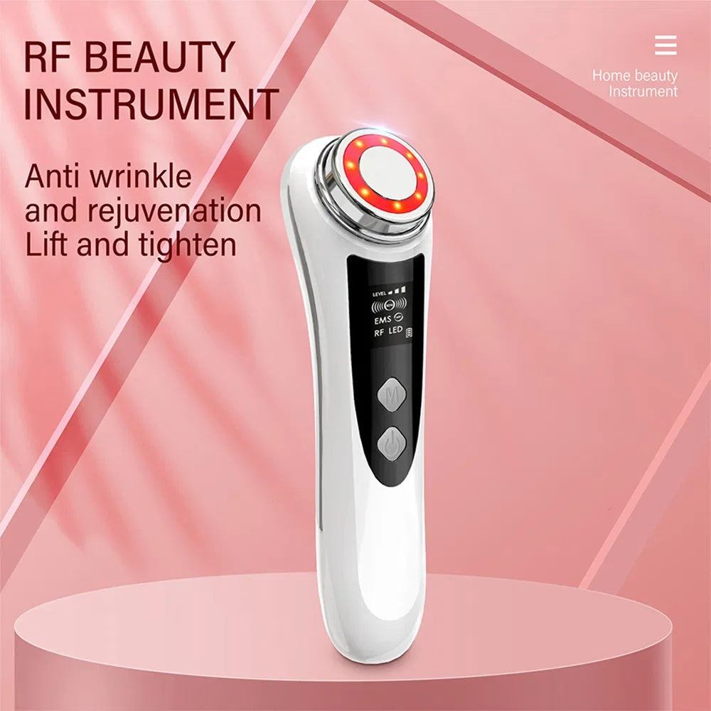 RF & EMS Multi Functional Beauty Devices With Red Blue Light Therapy, Deep Cleansing On Skin Care Tools