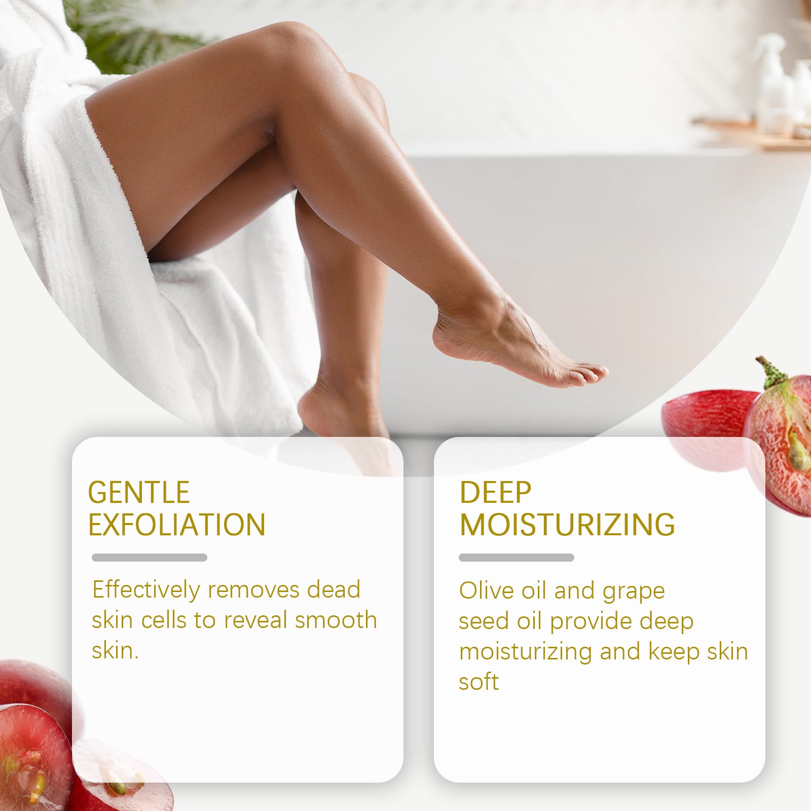 West Month Exfoliating Scrub, Gentle Exfoliating Dead Skin Hydrating Exfoliating Scrub