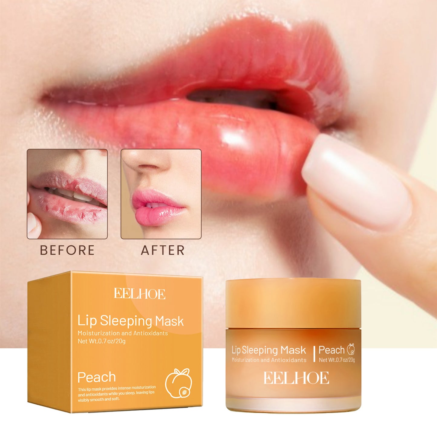 Moisturizing And Plump Lip Mask peach
