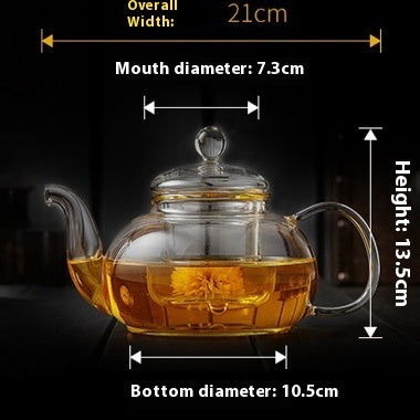 Glass Tea Set Scented Teapot High Temperature Resistant Tea Brewing Pot Large Capacity Tea Cooker