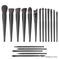 18 Champagne Makeup Brushes Suit High Quality Solid Wood Handle Beauty Tools
