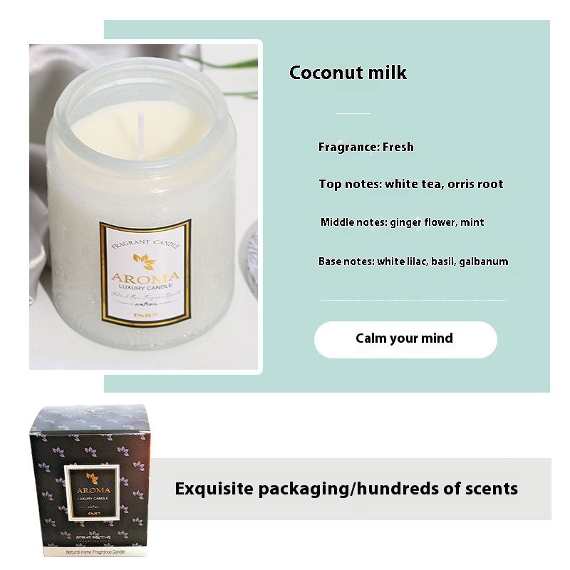 Large Aromatherapy Candle Creative Relief Glass