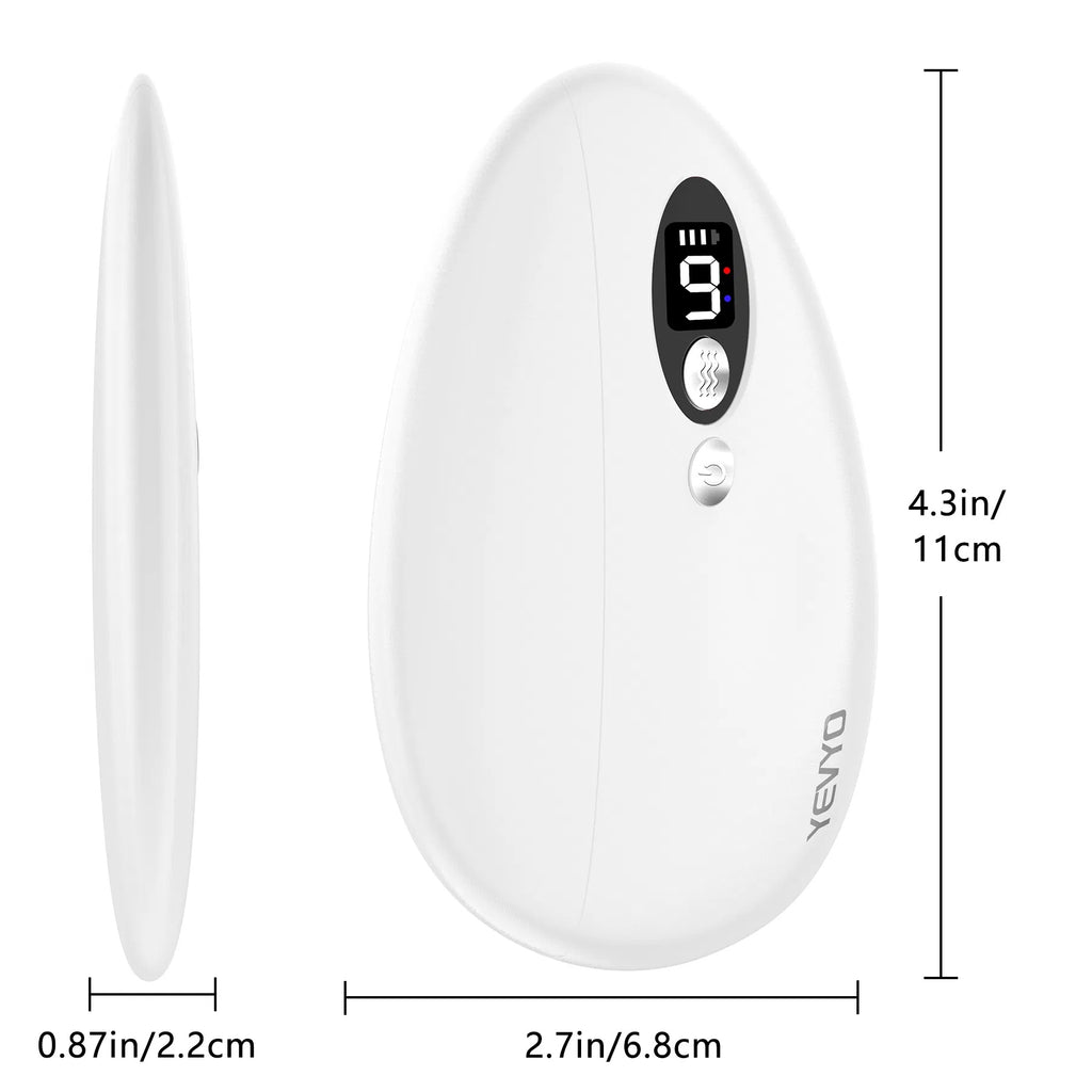 Gua Sha Facial Tool, Electric Black Obsidian Guasha Tool For Face, Chin, Neck, Body, Heated Vibrating Massage Gua Sha Stone For Face Sculpting, Wrinkle Removal, Anti-Aging