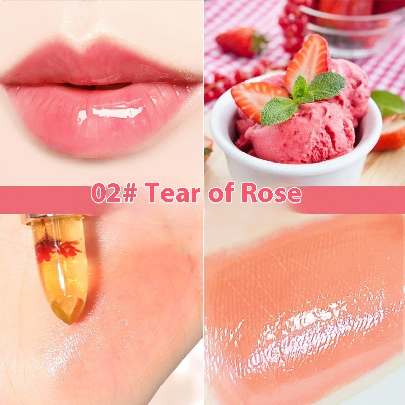 Petal Jelly Temperature-changing Flowers No Stain On Cup Long-lasting Lipstick
