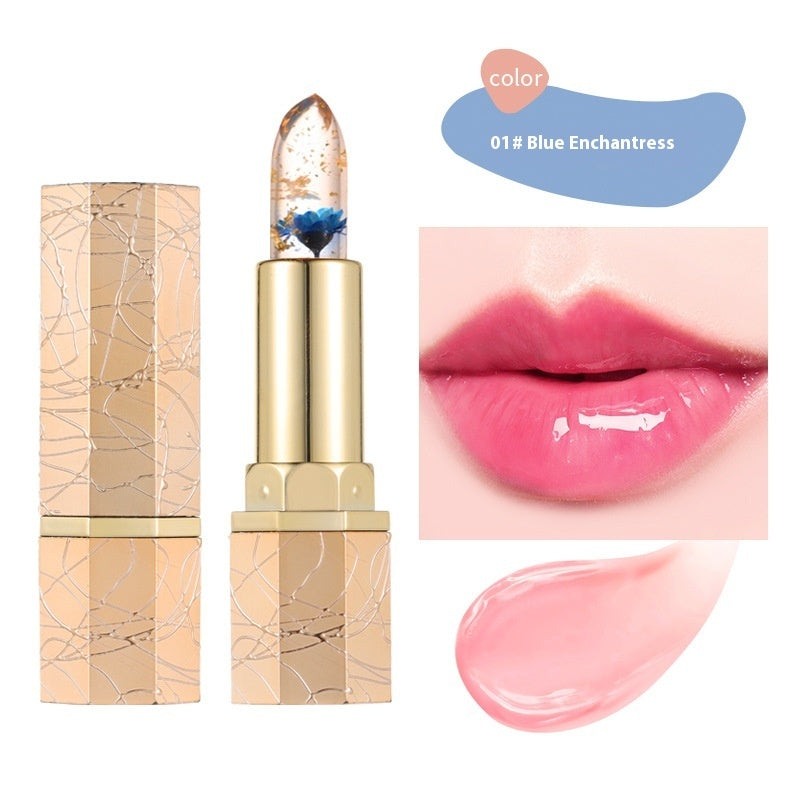 Petal Jelly Temperature-changing Flowers No Stain On Cup Long-lasting Lipstick