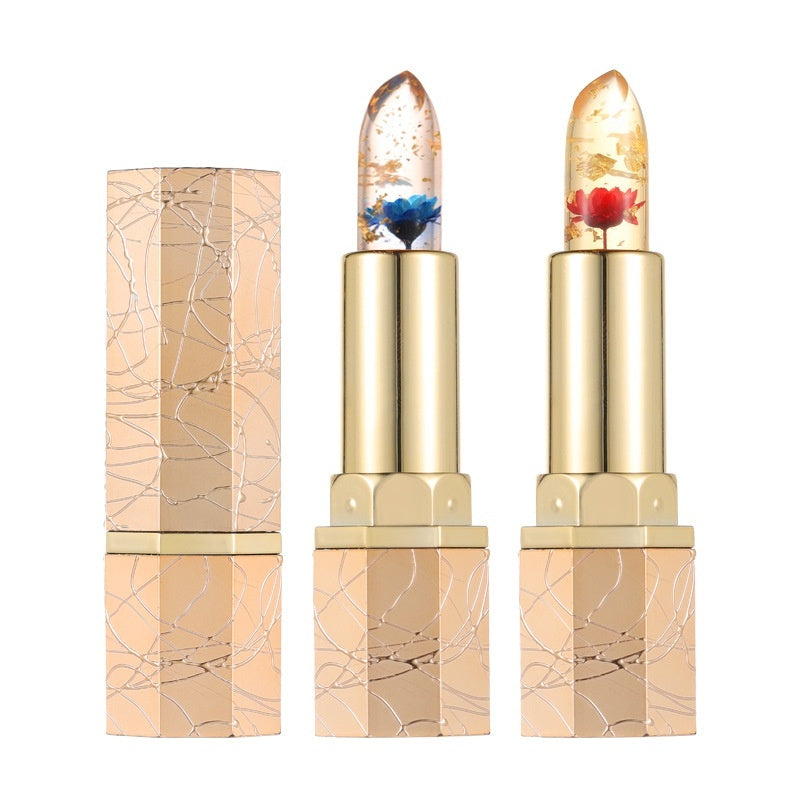 Petal Jelly Temperature-changing Flowers No Stain On Cup Long-lasting Lipstick