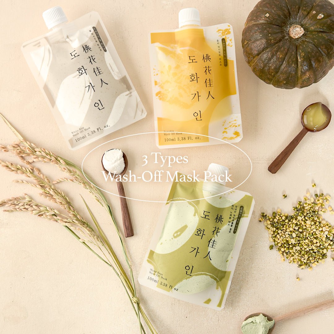 House of Dohwa Wash Off Mask Pack Set (Rice+Pumpkin+Mungbean)