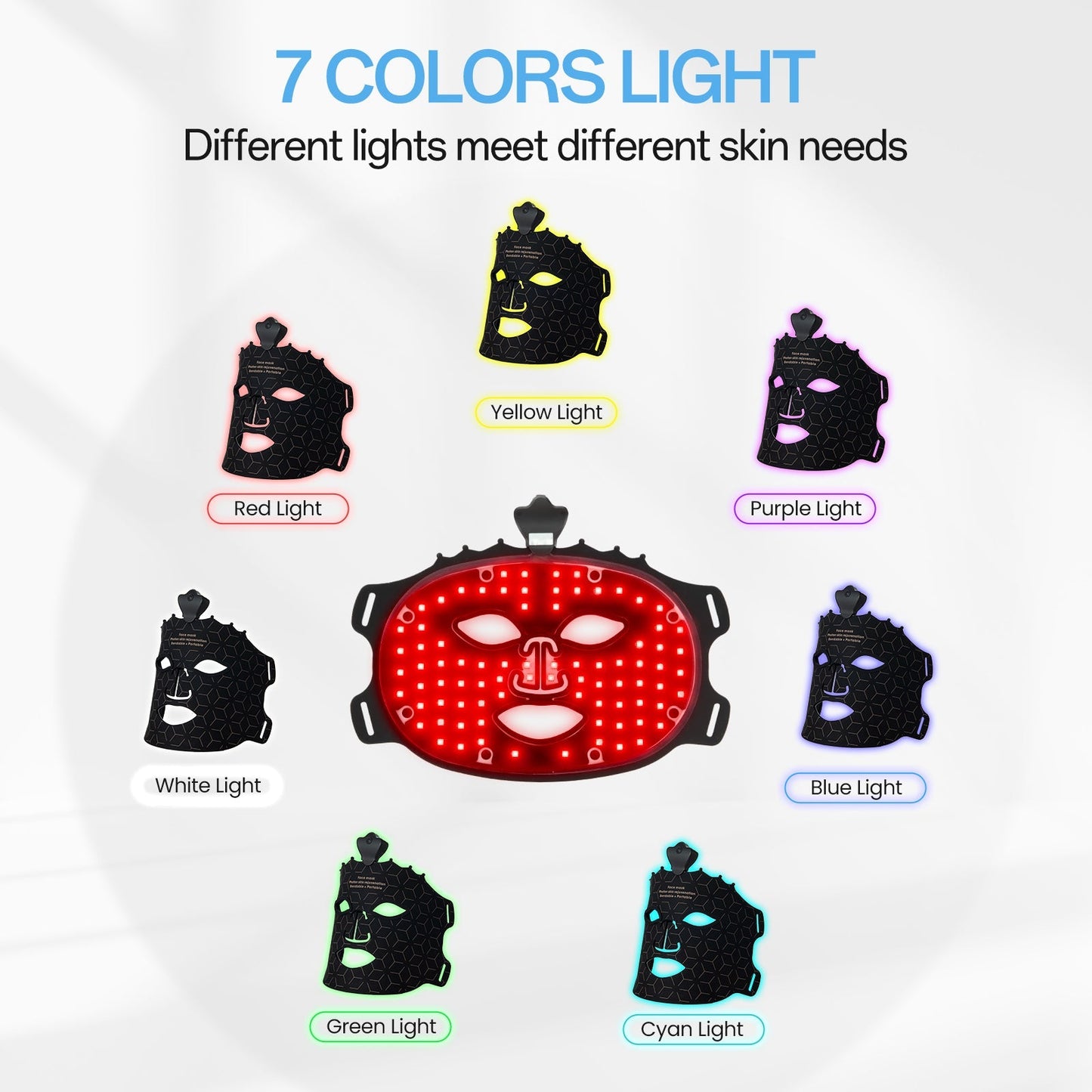 Shape Tactics Cordless 7-Color LED Light Therapy Facial Mask